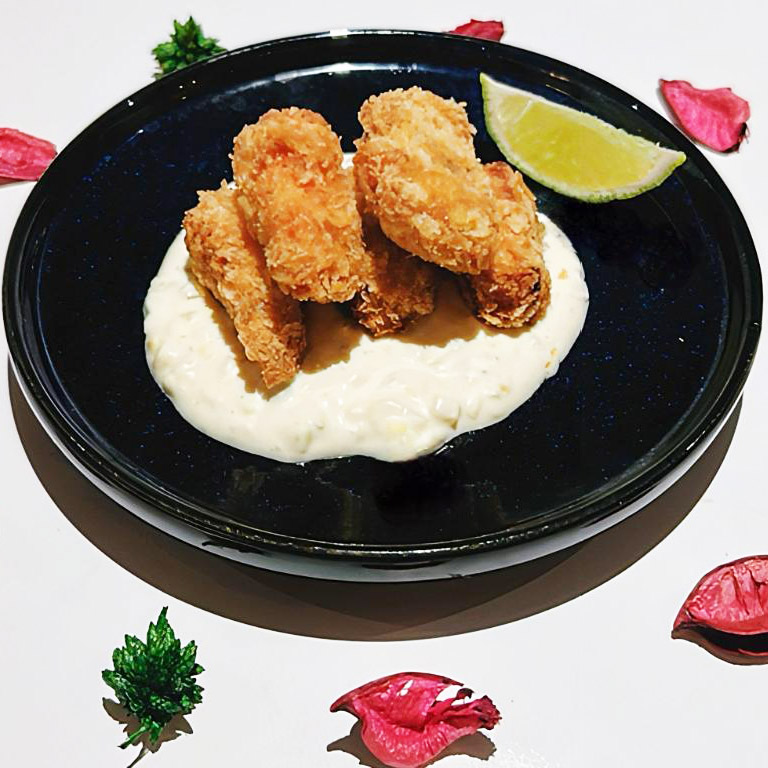 薄皮酥炸鮭魚/優格塔塔醬（單點）