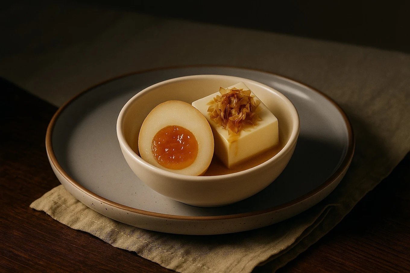 金沙胡麻醬嫩豆腐X醬香溏心蛋（套餐配菜）